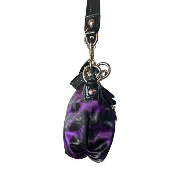 Coach Poppy Purple Leopard Print Crossbodt and Wristlet - Picture 5 of 15